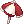 Costume Fluffy Red Parasol