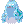 Costume Fluffy Semi-Long Hair(Turquoise)